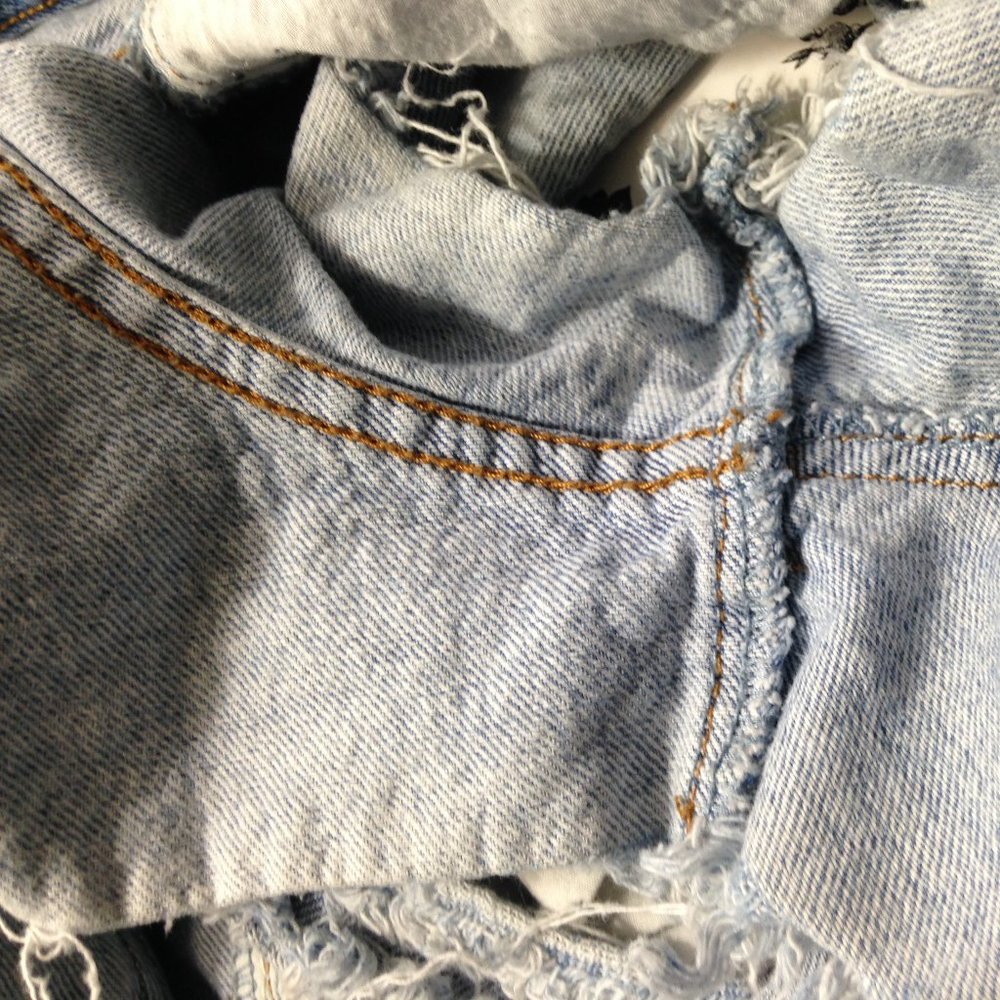 S.O.N.G Distressed Ripped Short Shorts - Picture 8 of 13